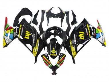 Best 2013-2024 Kawasaki EX300 Motorcycle Fairings - Glossy Black Yellow Red Green Blue White UK