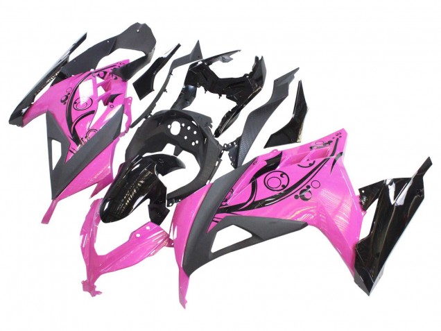 2013-2024 Kawasaki EX300 Motorcycle Fairings - Pink Black UK