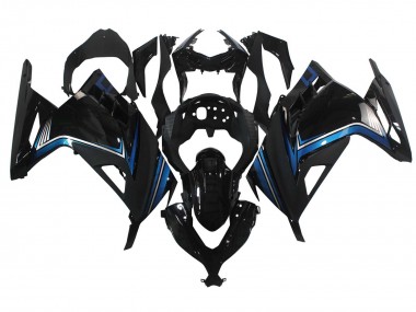 Best 2013-2024 Kawasaki EX300 Motorcycle Fairings - Glossy Black Blue UK