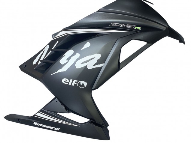 2013-2024 Kawasaki EX300 Motorcycle Fairings - Matte Black White Elf Snow UK