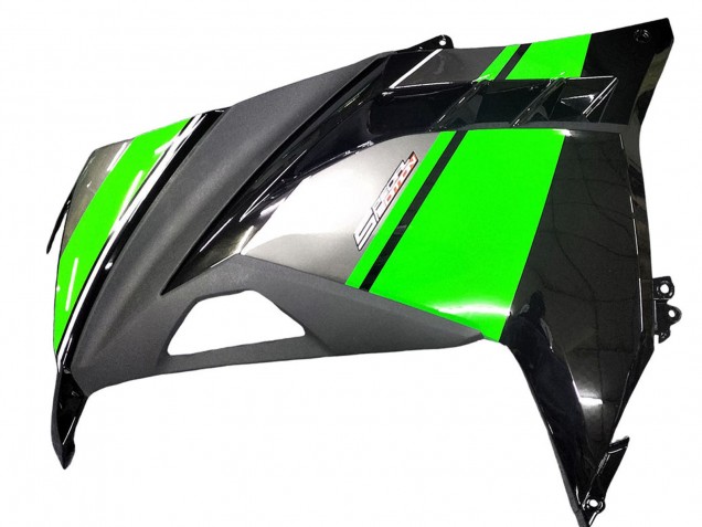 2013-2024 Kawasaki EX300 Motorcycle Fairings - Green Silver Black UK