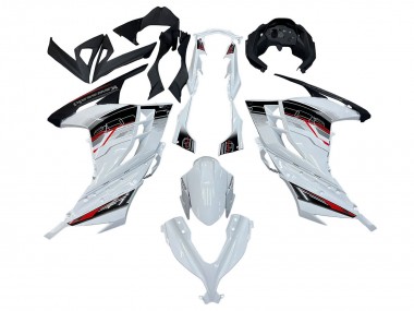 Best 2013-2024 Kawasaki EX300 Motorcycle Fairings - White Red Black UK