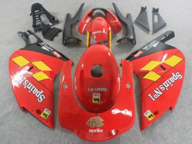 Best 2000-2005 Aprilia RS125 Motorcycle Fairings - Red Yellow Black Spains No1 UK
