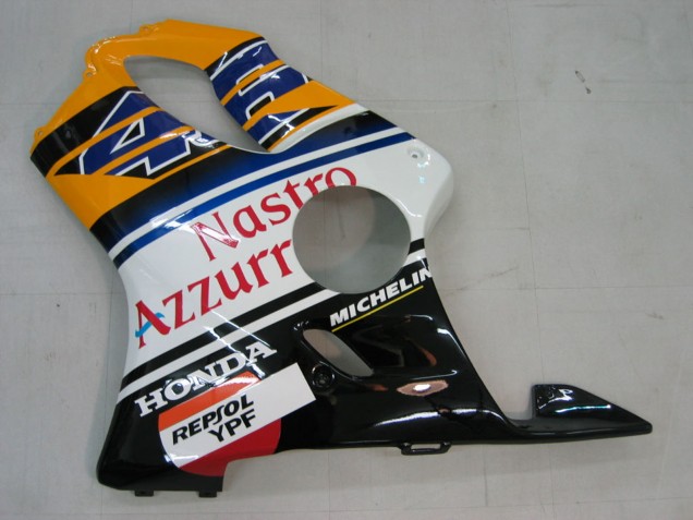 2004-2007 Honda CBR600 F4i Motorcycle Fairings - Yellow Blue White Black Nastro Azzurro UK