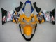 2004-2007 Honda CBR600 F4i Motorcycle Fairings - Yellow Blue White Black Nastro Azzurro UK