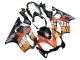 2004-2007 Honda CBR600 F4i Motorcycle Fairings - Matte Black Orange Rossi UK