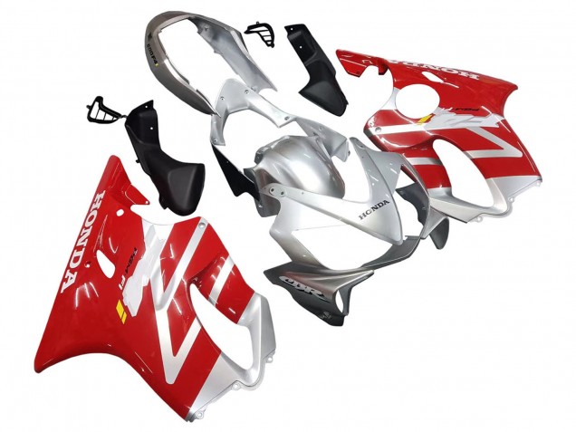 2004-2007 Honda CBR600 F4i Motorcycle Fairings - Silver Red UK