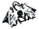 2004-2007 Honda CBR600 F4i Motorcycle Fairings - White Glossy Black UK