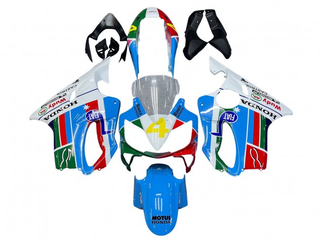2004-2007 Honda CBR600 F4i Motorcycle Fairings - White Blue Green Red UK