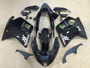 Best 1996-2007 Honda CBR1100XX Blackbird Motorcycle Fairings - Glossy Black Green Monster UK