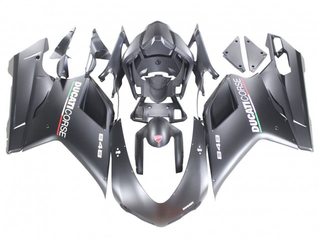 2007-2014 Ducati 848 Motorcycle Fairings - Matte Grey UK