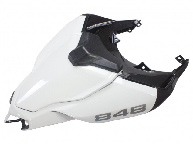 2007-2014 Ducati 848/1098/1198 Motorcycle Fairings - White Glossy Black Corse UK