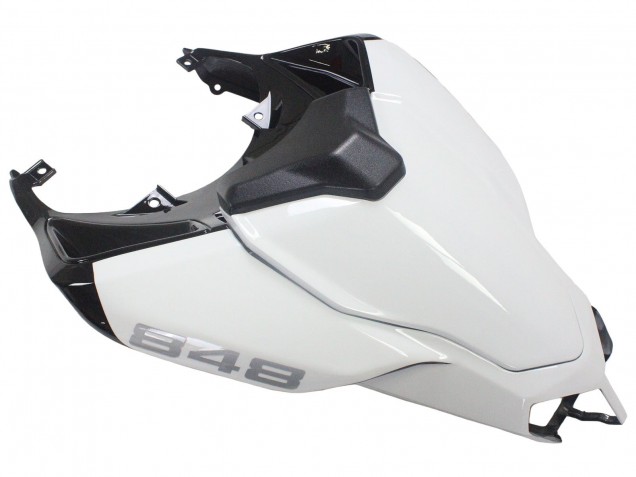 2007-2014 Ducati 848/1098/1198 Motorcycle Fairings - White Glossy Black Corse UK