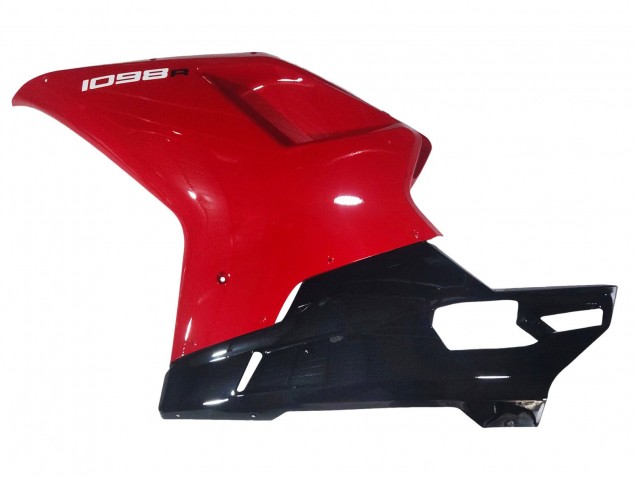 2007-2014 Ducati 1098 Motorcycle Fairings - White Red Glossy Black UK