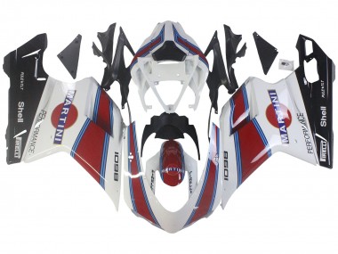 Best 2007-2014 Ducati 1098 Motorcycle Fairings - White Red Blue Glossy Black Martini UK
