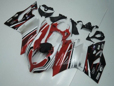 Best 2011-2014 Ducati Panigale 899 Motorcycle Fairing - White Red Glossy Black UK