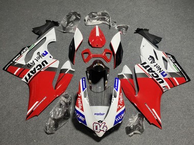 Best 2011-2014 Ducati Panigale 899/1199 Motorcycle Fairings - White Red Blue Glossy Black Flex-Box Valsir 04 UK