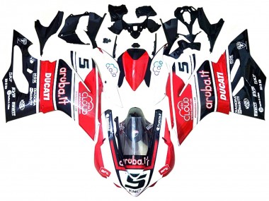 Best 2015-2020 Ducati 959/1299 Motorcycle Fairings - White Red Glossy Black Aruba 5 UK
