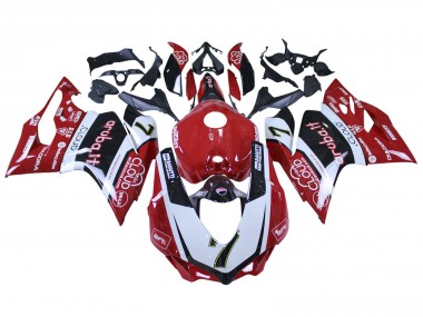 Best 2015-2020 Ducati 959/1299 Motorcycle Fairings - White Red Black Aruba 7 UK