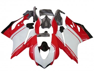 Best 2015-2020 Ducati 959 Motorcycle Fairing Kits - White Red Glossy Black UK