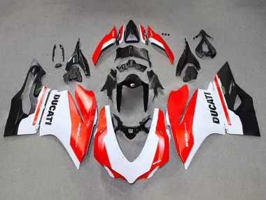 Best 2015-2020 Ducati 959 Motorcycle Fairing - White Red Glossy Black UK
