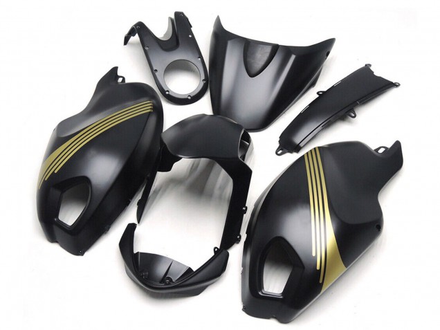 2008-2012 Ducati Monster 696 796 1100 1100S Motorcycle Fairings - Matte Black Gold UK