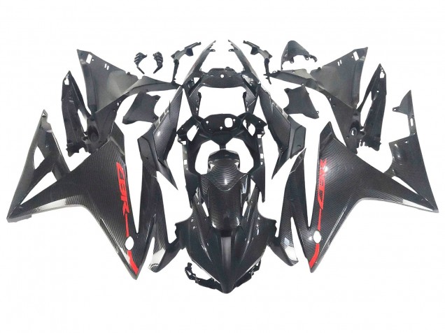 2016-2018 Honda CBR500R Motorcycle Fairings - Black Carbon Fiber Red UK