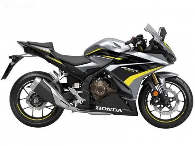 2022-2023 Honda CBR500R Motorcycle Fairings - Silver Yellow Glossy Black UK
