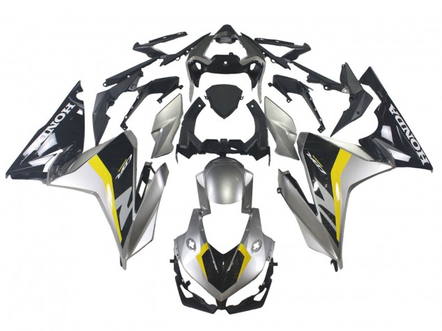 2022-2023 Honda CBR500R Motorcycle Fairings - Silver Yellow Glossy Black UK