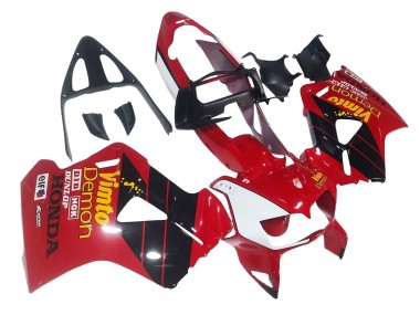 Best 1998-2001 Honda VFR 800 Motorcycle Fairings - Red White Glossy Black Vimto UK