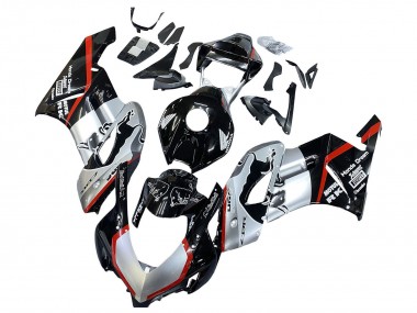 Best 2004-2005 Honda CBR1000RR Motorcycle Fairings - Silver Glossy Black Red Stripe UK