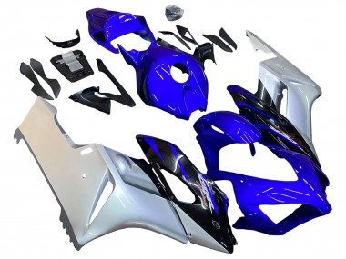 Best 2004-2005 Honda CBR1000RR Motorcycle Fairings - Silver Blue Glossy Black UK