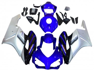 Best 2004-2005 Honda CBR1000RR Motorcycle Fairings - Silver Blue Glossy Black UK