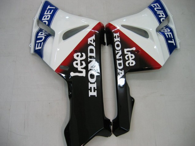 2004-2005 Honda CBR1000RR Motorcycle Fairings - White Blue Red Glossy Black Star EuroBet Lee UK