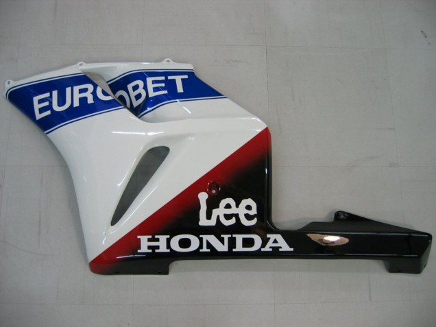 2004-2005 Honda CBR1000RR Motorcycle Fairings - White Blue Red Glossy Black Star EuroBet Lee UK