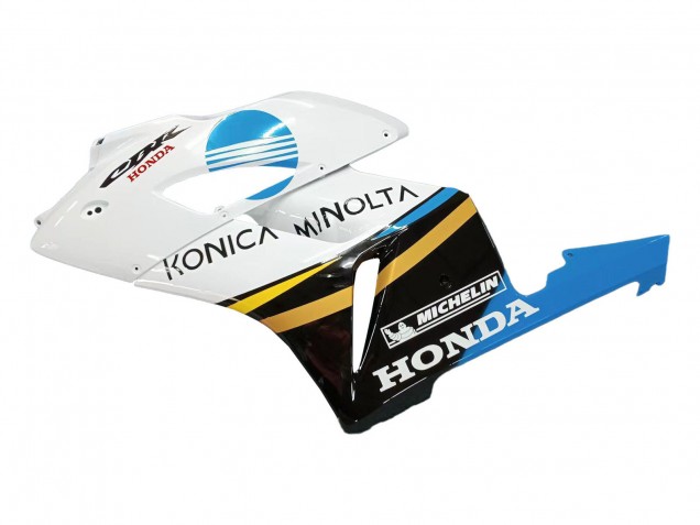 2004-2005 Honda CBR1000RR Motorcycle Fairings - White Light Blue Yellow Black Konica Minolta UK