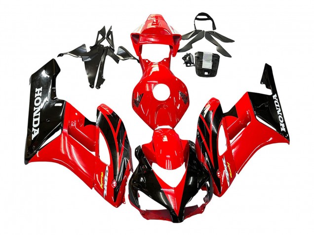 2004-2005 Honda CBR1000RR Motorcycle Fairings - Red Glossy Black Racing UK