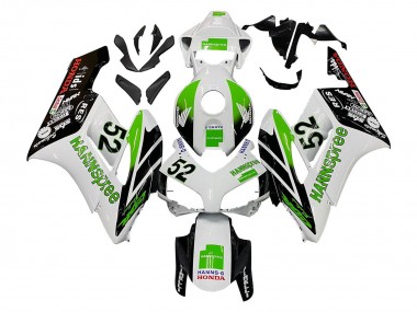 Best 2004-2005 Honda CBR1000RR Motorcycle Fairings - White Green Glossy Black Hannspree 52 UK