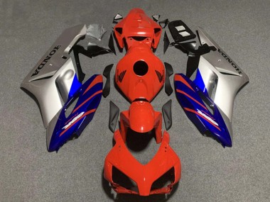 Best 2004-2005 Honda CBR1000RR Motorcycle Fairings - Silver Blue Red Stripe UK
