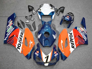 Best 2004-2005 Honda CBR1000RR Motorcycle Fairings - Orange White Red Blue Repsol UK