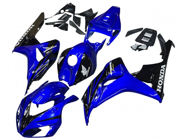 2006-2007 Honda CBR1000RR Motorcycle Fairings - Blue Glossy Black UK