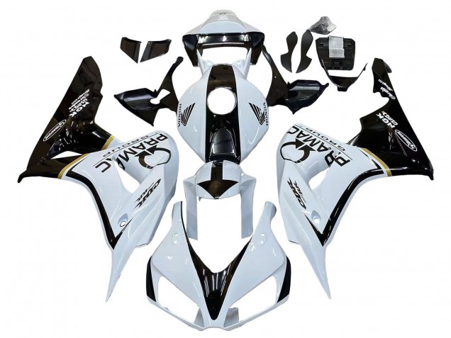 2006-2007 Honda CBR1000RR Motorcycle Fairings - White Glossy Black Pramac UK