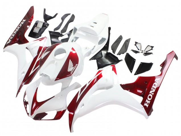 2006-2007 Honda CBR1000RR Motorcycle Fairings - White Red UK