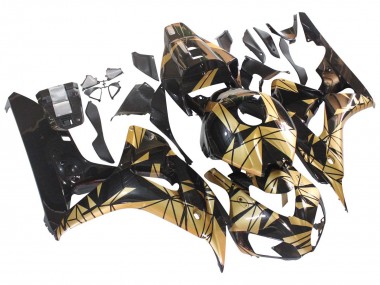Best 2006-2007 Honda CBR1000RR Motorcycle Fairings - Gold Glossy Black UK