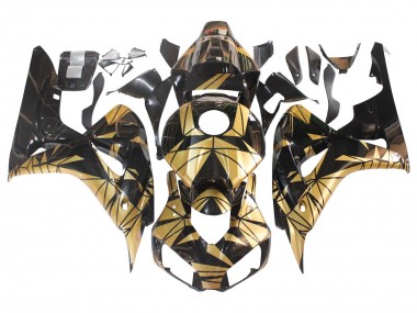 Best 2006-2007 Honda CBR1000RR Motorcycle Fairings - Gold Glossy Black UK