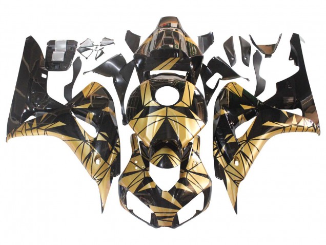 2006-2007 Honda CBR1000RR Motorcycle Fairings - Gold Glossy Black UK