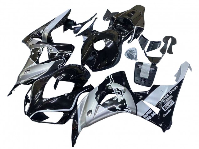 2006-2007 Honda CBR1000RR Motorcycle Fairings - Silver Glossy Black Red Bull UK