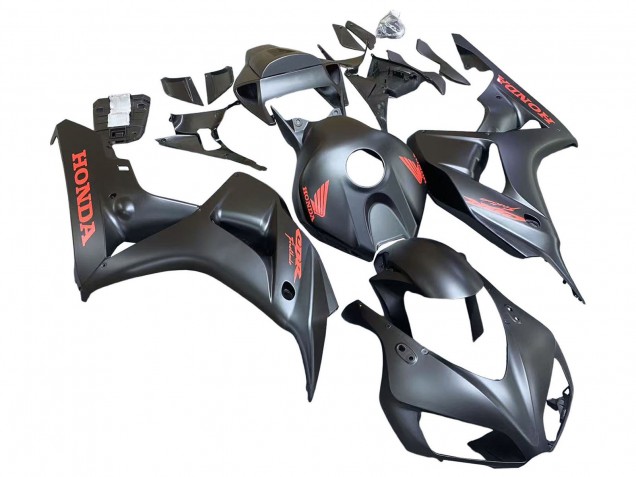 2006-2007 Honda CBR1000RR Motorcycle Fairings - Matte Black Red Decals UK