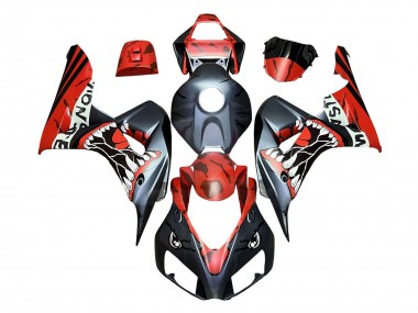 Best 2006-2007 Honda CBR1000RR Motorcycle Fairings - Red Matte Black Monster Shark UK