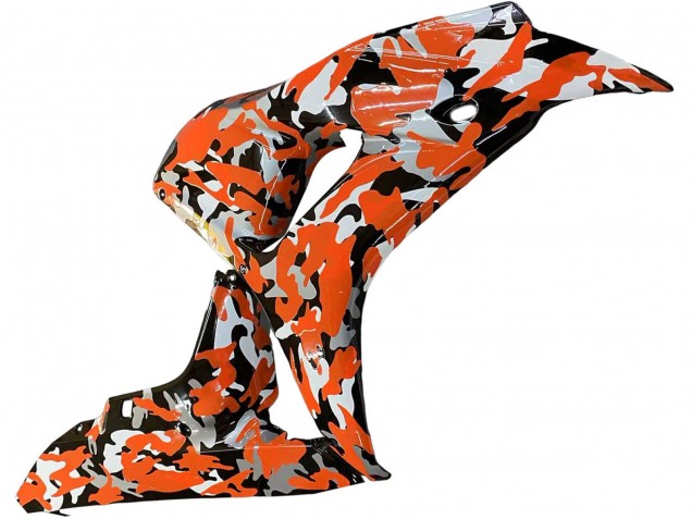 2006-2007 Honda CBR1000RR Motorcycle Fairings - Black Orange Silver Camouflage UK
